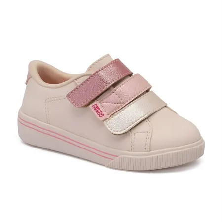 Tênis Infantil Klin Menina Fecho Duplo Rosa Encantado