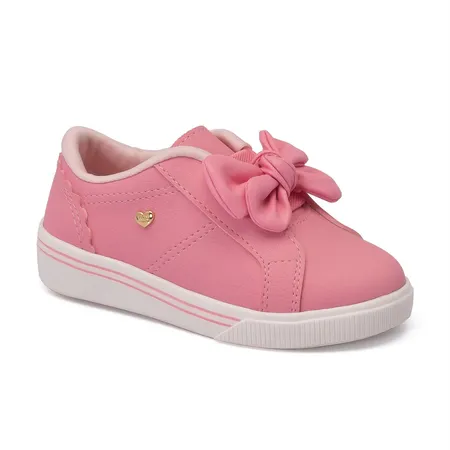 Tênis Infantil Fofura Laço Rosa