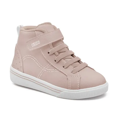 Tênis Infantil Cano Alto Klin - Rosa Suave