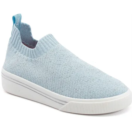 Tênis Slip-On Infantil Tricô Conforto Azul Bebê