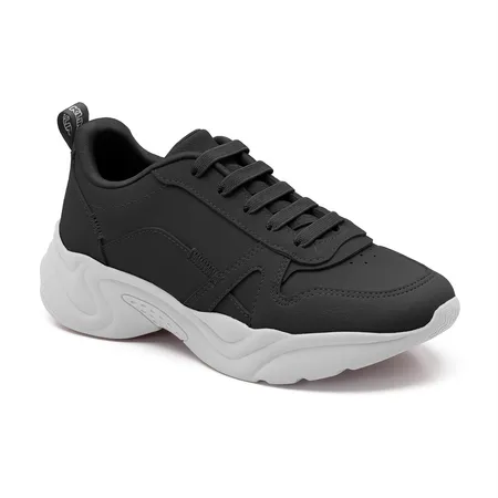 Tênis Klin Street Casual Infantil Preto Com Solado Branco