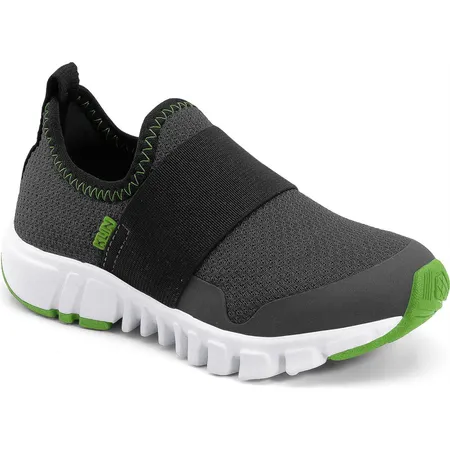 Tênis Infantil Klin Slip On Cinza E Verde