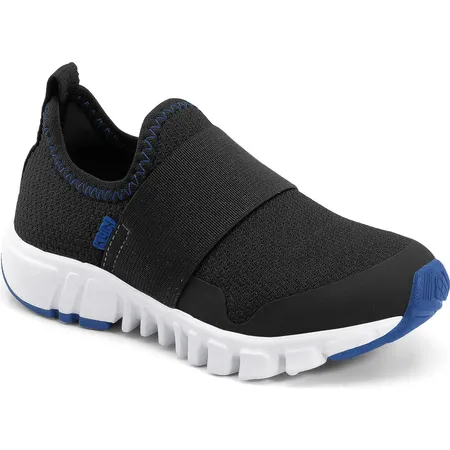 Tênis Infantil Slip-On Preto E Azul - Conforto Aventura