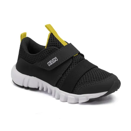 Tênis Infantil Klin Flexível Preto Com Amarelo