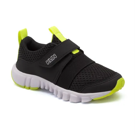 Tênis Infantil Klin Adventure Velcro Preto E Neon