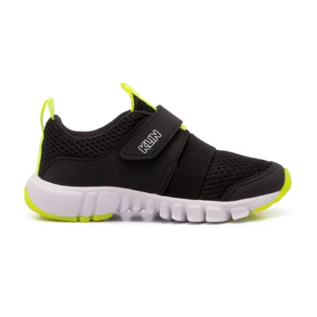 Tênis Infantil Klin Adventure Velcro Preto E Neon Tênis Infantil Klin Adventure Velcro Preto E Neon