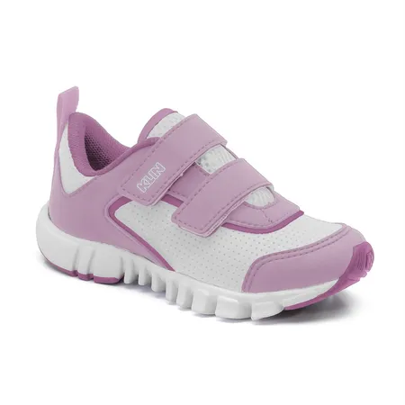 Tênis Infantil Klin Play Com Velcro Lilás E Branco