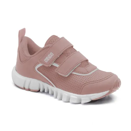 Tênis Infantil Klin Rosa Caminhos Com Velcro
