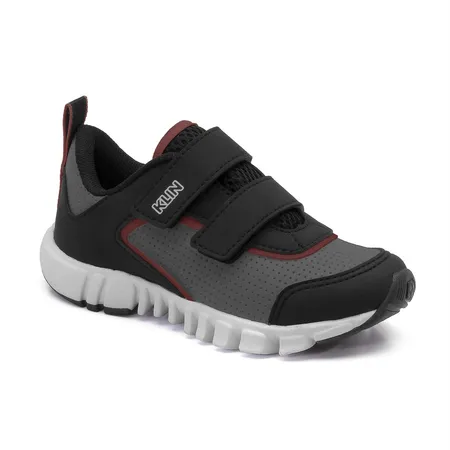 Tênis Infantil Klin Adventure Velcro Preto/Cinza