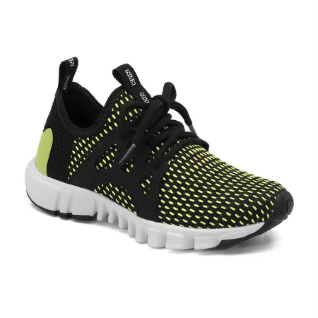 Tênis Infantil Esportivo Run Preto E Neon