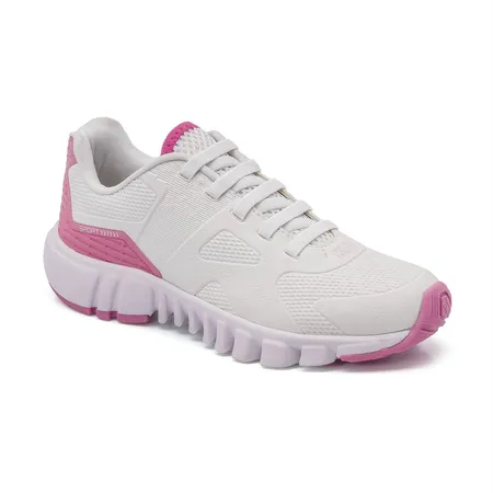 Tênis Infantil Esportivo Klin Branco E Rosa Fofura