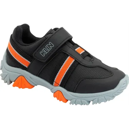 Tênis Infantil Klin Aventura Preto E Laranja