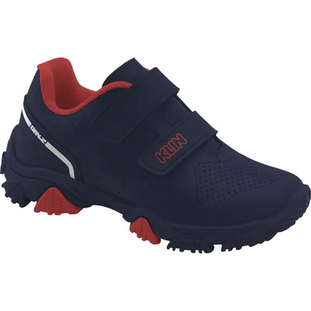 Tênis Infantil Klin Genz Com Velcro - Aventura Marinho E Vermelho