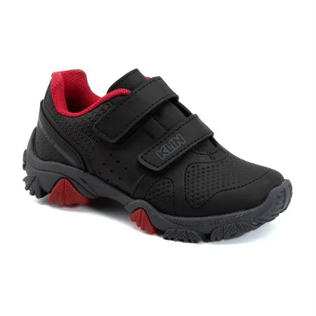 Tênis Infantil Klin Aventureiro Preto E Vermelho Com Velcro Tênis Infantil Klin Aventureiro Preto E Vermelho Com Velcro