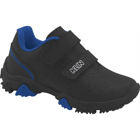 Tênis Infantil Klin Aventureiro Preto E Azul Com Velcro