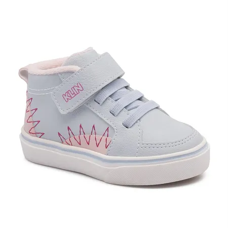 Tênis Infantil Klin Cano Médio Conforto Azul E Rosa