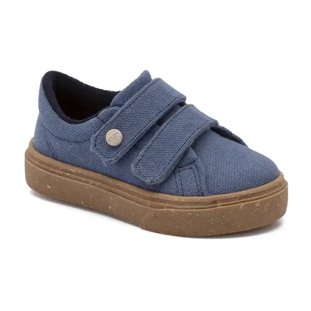 Tênis Infantil Klin Cano Baixo Azul Com Velcro