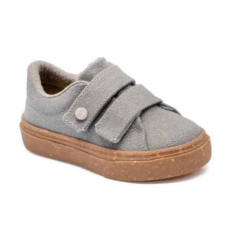 Tênis Infantil Klin Aventura Fofinha Com Velcro Cinza