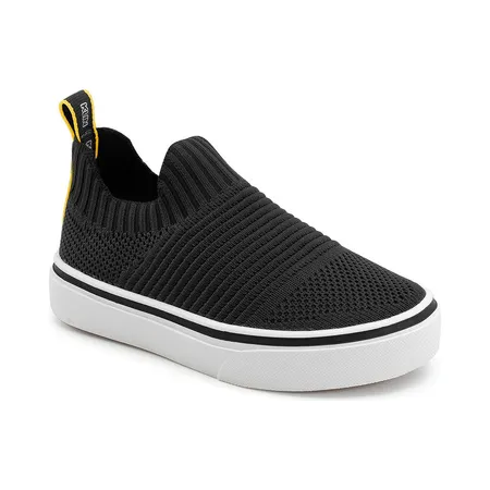 Tênis Infantil Slip On Knit Klin Preto E Branco