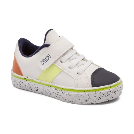 Tênis Infantil Casual Klin Com Velcro Colorido