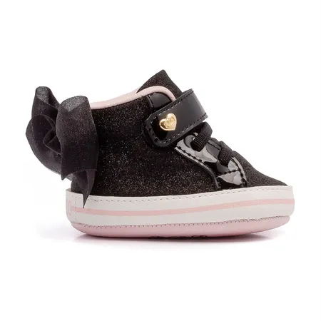 Botinha Sneakers Infantil Klin Glitter E Laço Botinha Sneakers Infantil Klin Glitter E Laço
