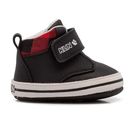 Botinha Fofinha Para Bebê Klin Com Xadrez