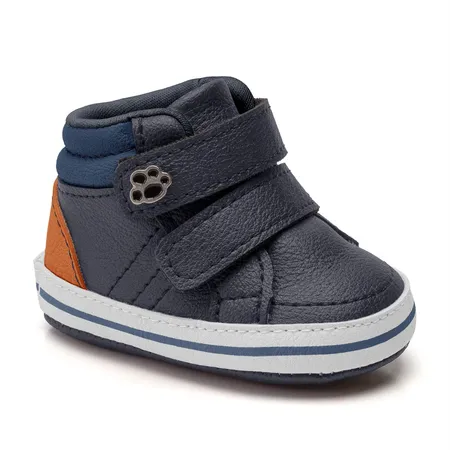Sapatinho Bebê Casual Fofinho Azul Com Velcro