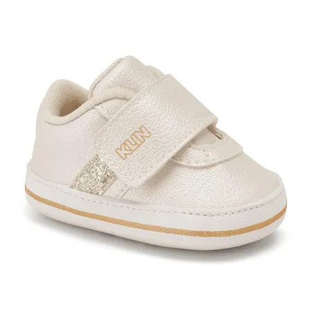 Tênis Bebê Klin Charme Perolado Com Glitter
