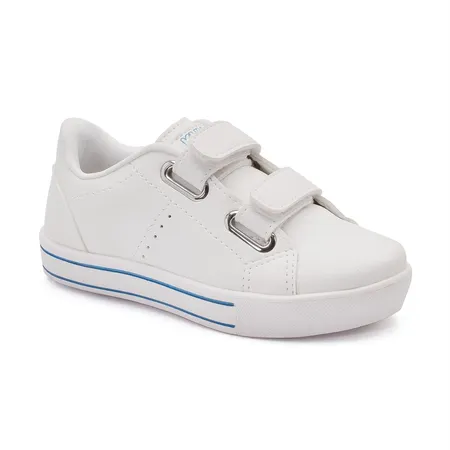 Tênis Infantil Mood Mix Branco Com Tiras Coloridas Tênis Infantil Mood Mix Branco Com Tiras Coloridas