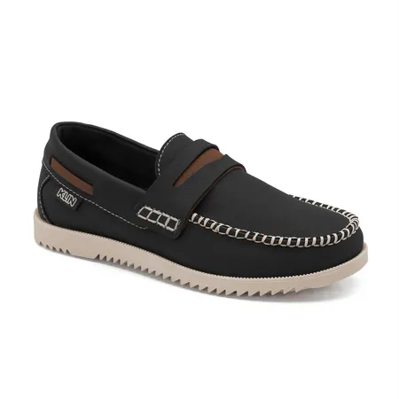 Sapato Infantil Masculino Klin Casual Mocassim Preto