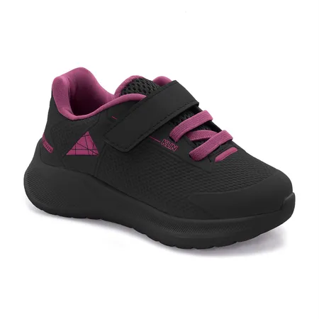 Tênis Infantil Klin Play Preto Com Rosa