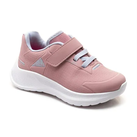Tênis Infantil Klin Fofinho Com Velcro E Cadarço Elástico Rosa