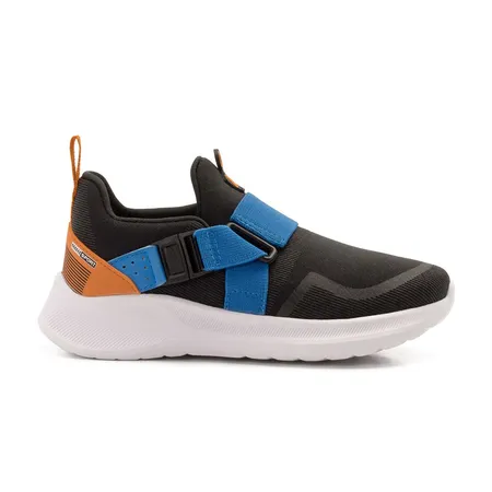 Tênis Infantil Slip On Kidy Smart Preto Azul Laranja Tênis Infantil Slip On Kidy Smart Preto Azul Laranja