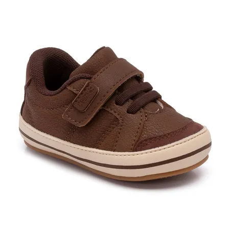 Sapatinho De Bebê Klin Aventureiro Marrom Com Velcro
