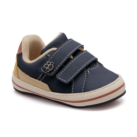 Tênis Infantil Navy Com Velcro E Detalhe De Patinha