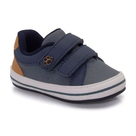 Tênis Infantil Azul Com Velcro E Detalhe De Patinha