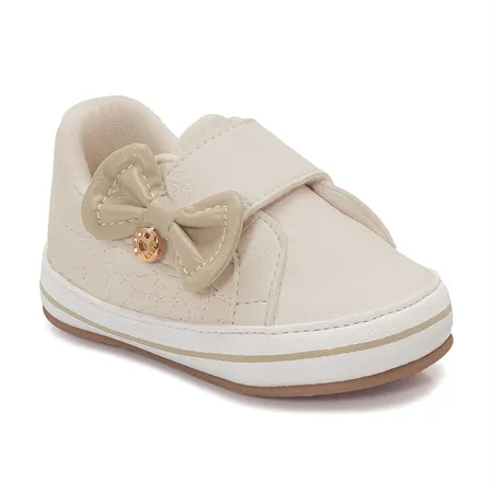 Sapatilha Fofinha De Bebê Com Laço E Velcro - Charme Para Os Pezinhos