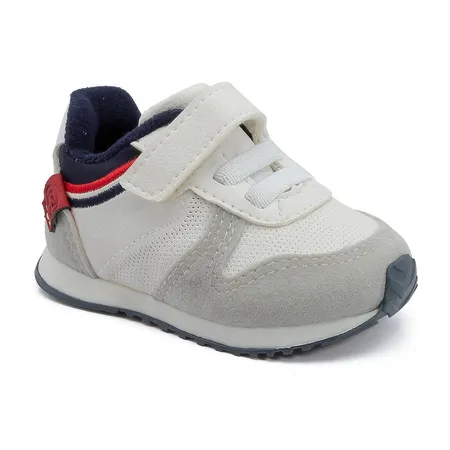 Tênis Infantil Branco Com Velcro E Detalhes Coloridos Tênis Infantil Branco Com Velcro E Detalhes Coloridos