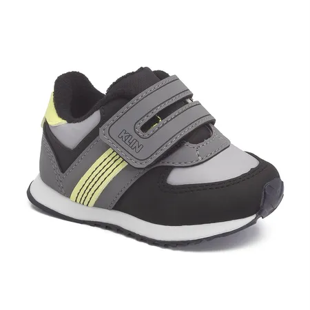 Tênis Infantil Klin Adventure Com Velcro - Preto E Cinza