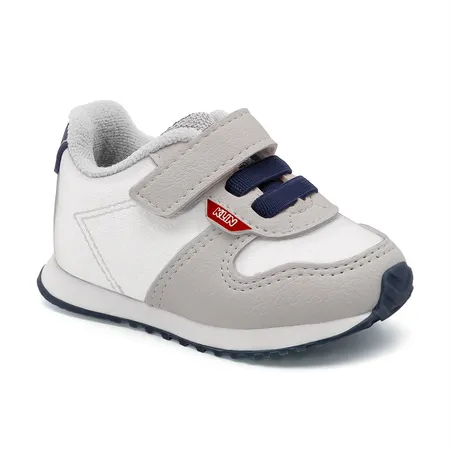 Tenis Walk Baby - 453 - Gelo/Branco/Marinho