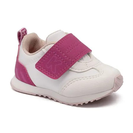 Tenis Walk Baby - 453 - Branco/Magenta