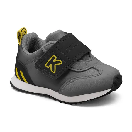 Tenis Walk Baby - 453 - Grafite/Amarelo