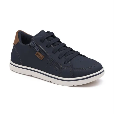 Tênis Infantil Klin Casual Zíper Lateral Azul-Marinho