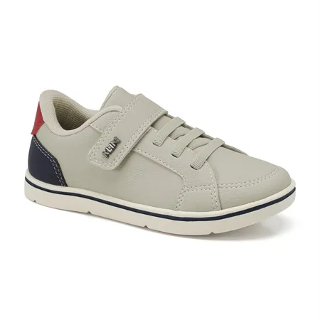 Tênis Infantil Klin De Velcro Bege - Conforto E Estilo