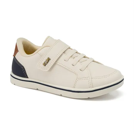 Tênis Infantil Casual Klin Carinho E Aventura Off-White