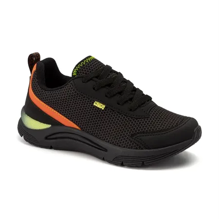 Tênis Infantil Klin Adventure Flex Preto Laranja