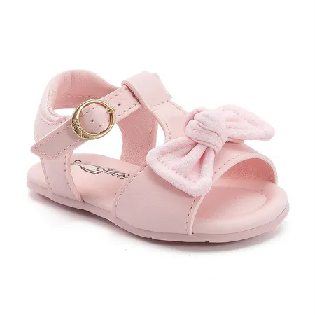 Sandália Infantil Rosa Com Laço Fofinho Sandália Infantil Rosa Com Laço Fofinho