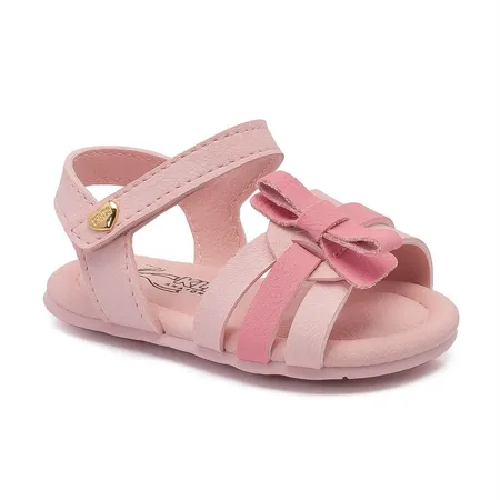 Sandália Bebê Klin Anatômica Laço Rosa