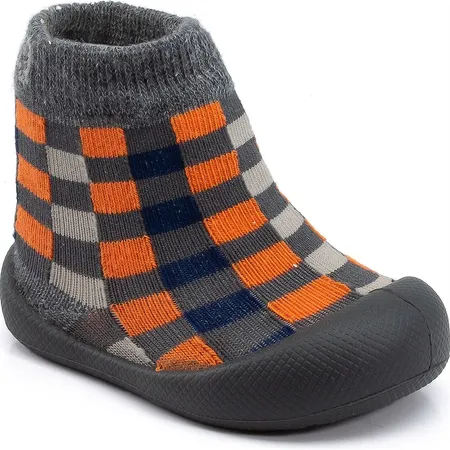 Meia Comfort - Cinza/Laranja