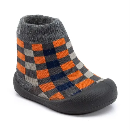 Meia Comfort - Cinza/Laranja Meia Comfort - Cinza/Laranja